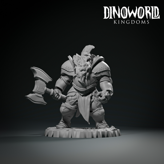 Dinoworld - Orks - Dwarf w/Axe - DnD/Pathfinder/TTRPG Figure Miniature