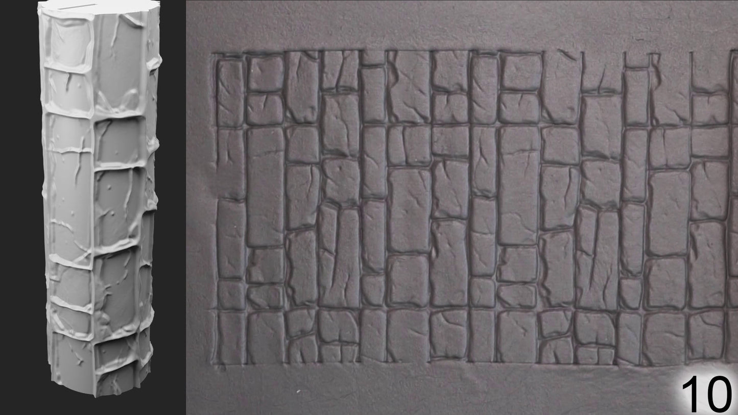 Jorrit - Texture Rollers #18 - Clay Roller for Scenery/TTRPG/Pottery Embossing