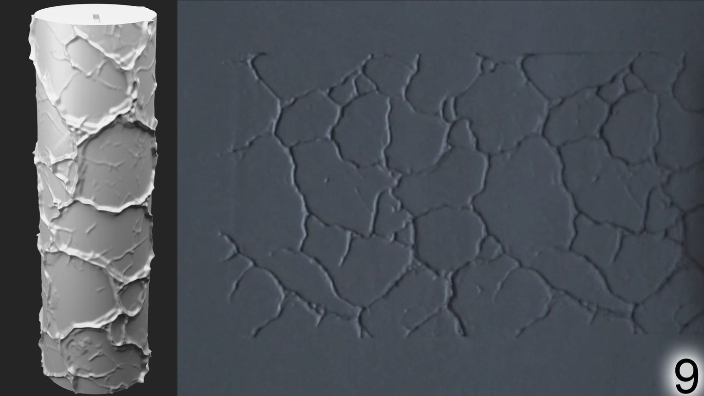 Jorrit - Texture Rollers #10 - Clay Roller for Scenery/TTRPG/Pottery Embossing