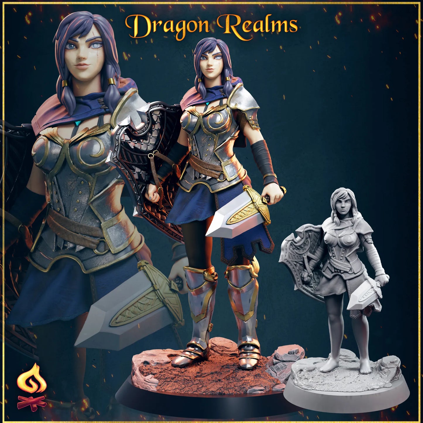 Safehold - Dragon Realms - Elysia the Knight - 120mm Pin Up/Figure/Model/Diorama