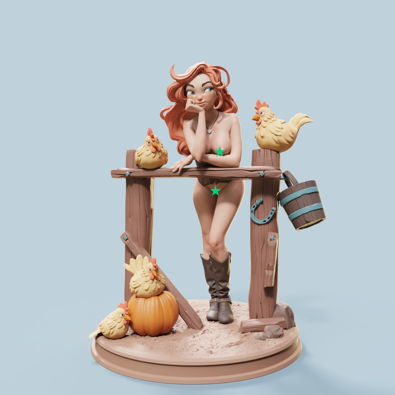 Female Miniatures - Nerissa - 4 Poses - 32/75mm Pin Up/Figure/Figurine/Diorama - Helios3DPrinting