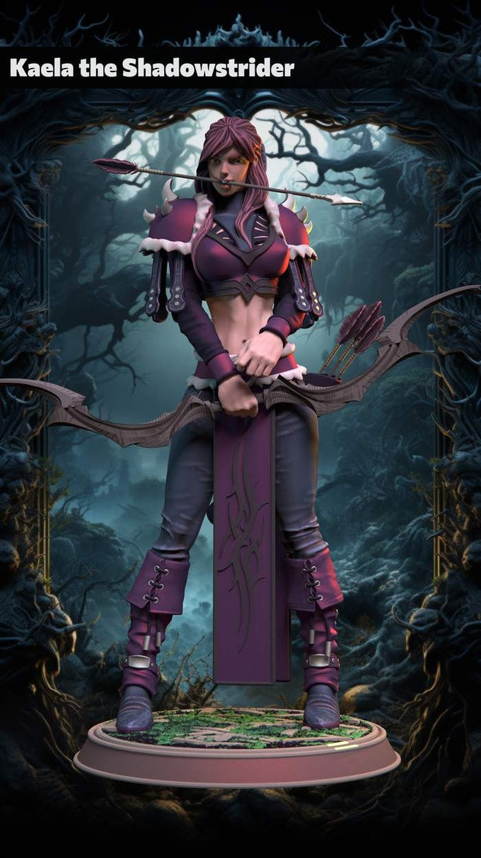 Z Kino - Enchantressess - Kaela the Shadowstrider - 75mm Pin Up/Figure/Model/Diorama
