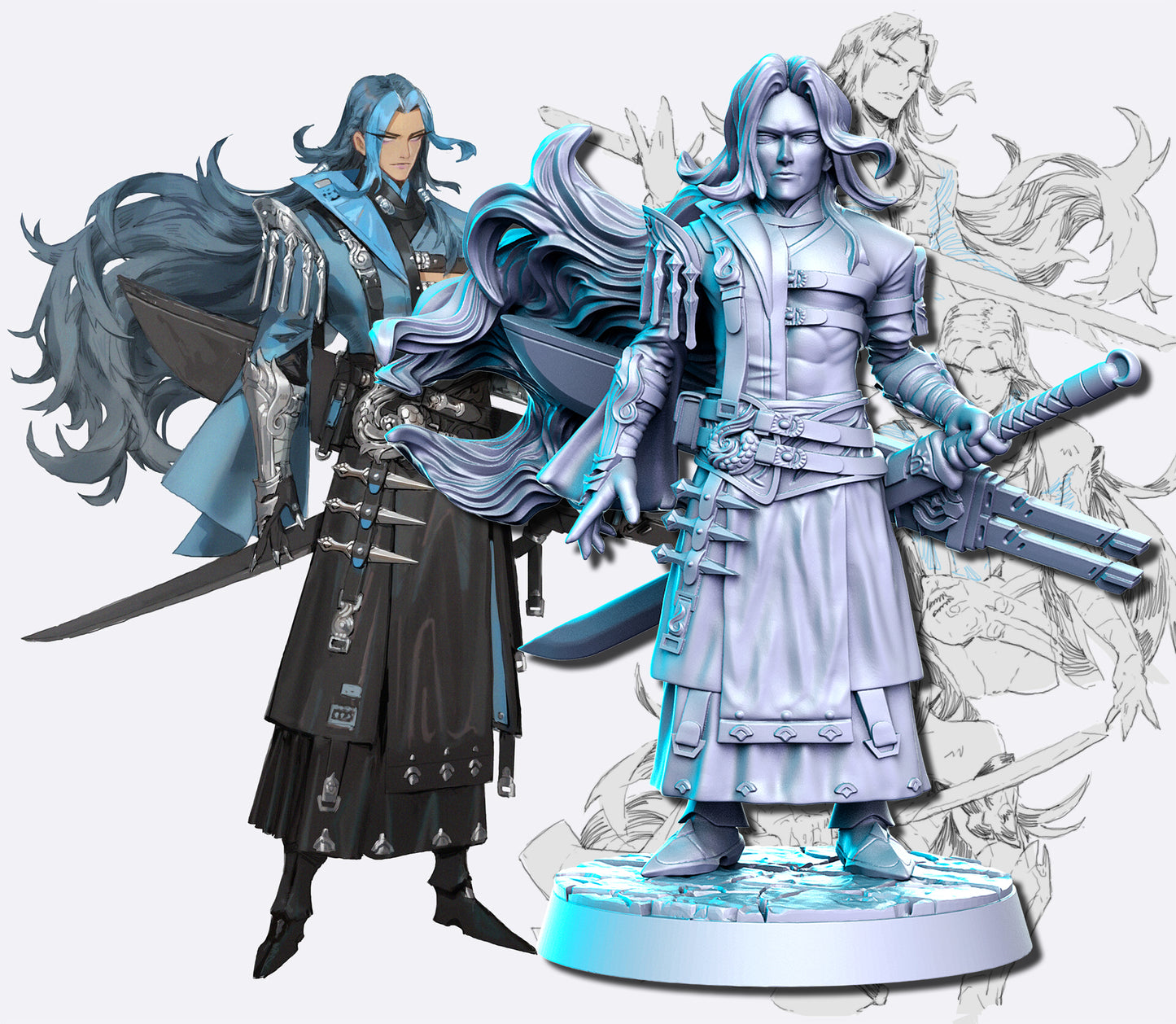 RN Estudio - Neokingdom #1 - Warrior Male - DnD/TTRPG Figure/Miniature