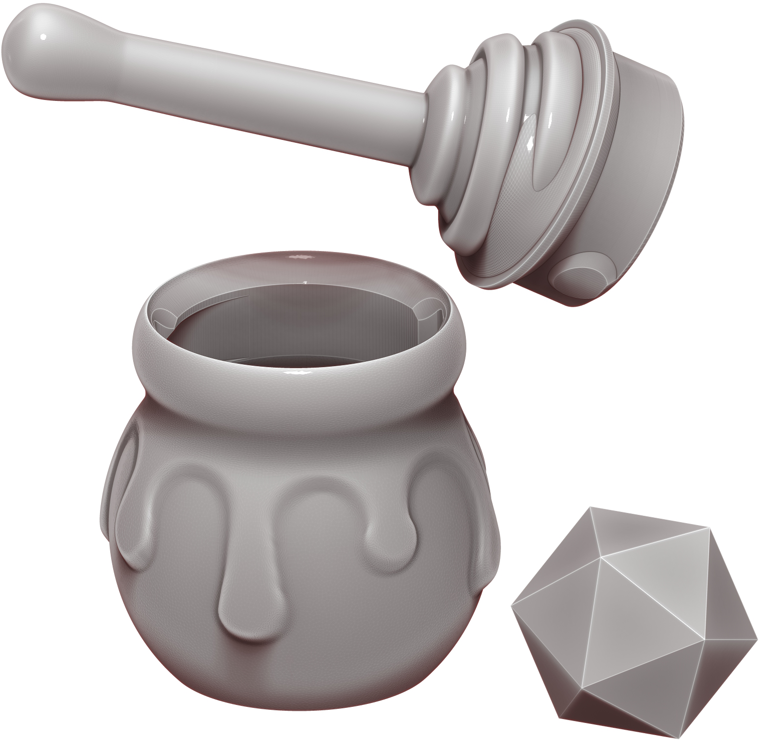 Ars Moriendi - Tiny Potions Dice Holder - Honey Pot - DnD/TTRPG/Roleplaying/Wargames - Helios3DPrinting