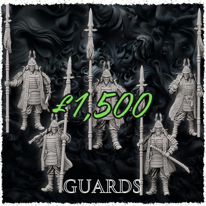 Forged Path - Tokugawa Guardians - Guards - DnD/Pathfinder/TTRPG Figure