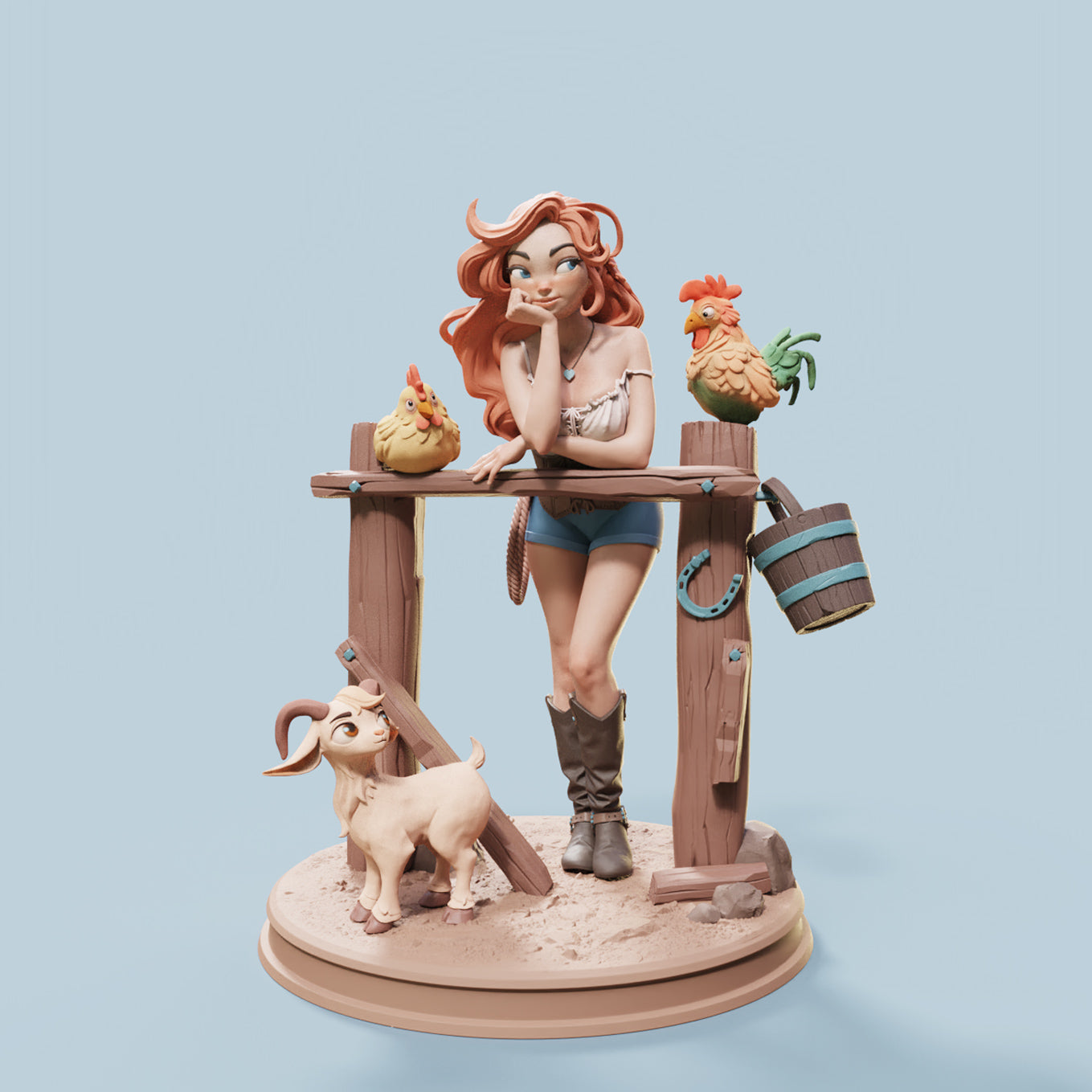 Female Miniatures - Nerissa - 4 Poses - 32/75mm Pin Up/Figure/Figurine/Diorama - Helios3DPrinting