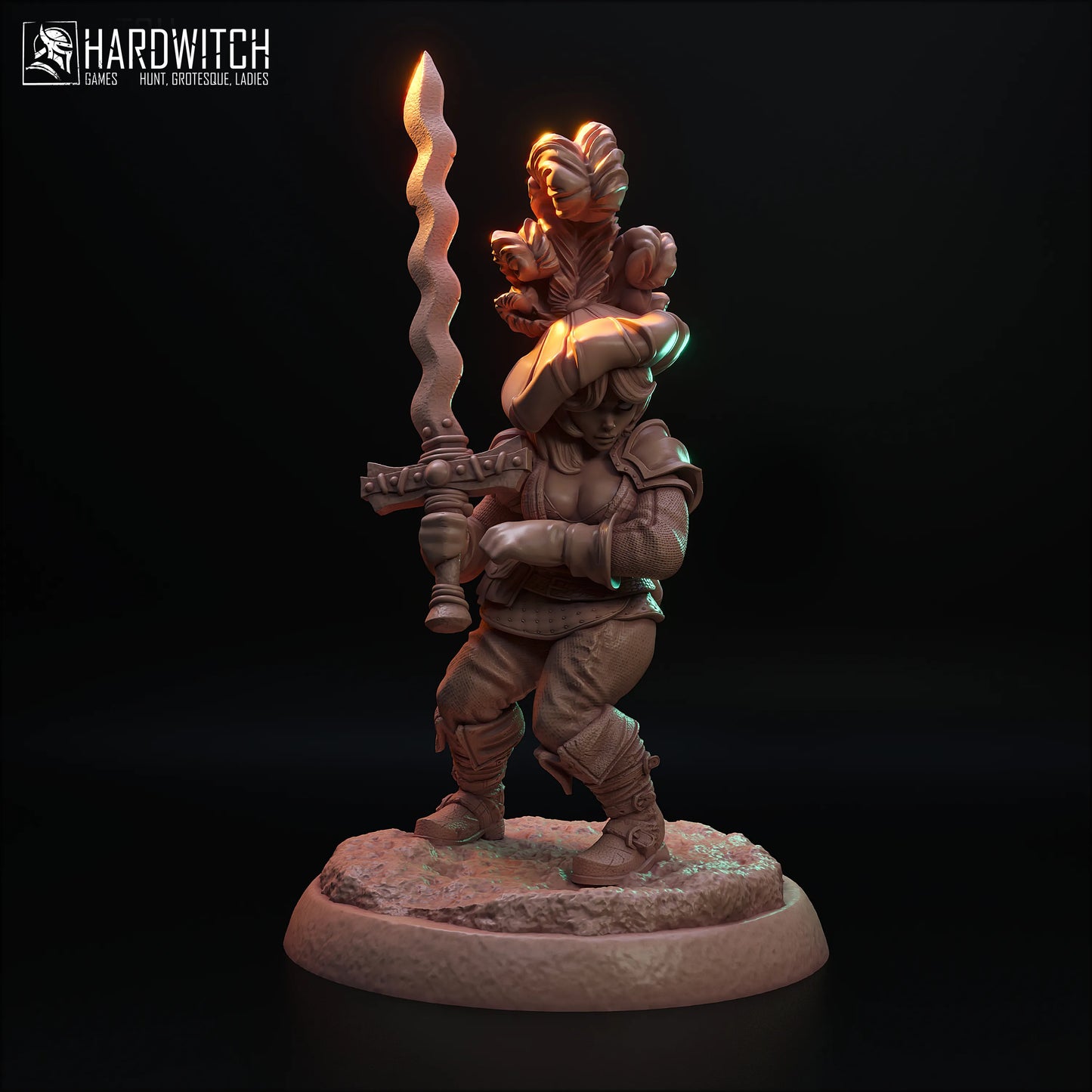HardWitch Games - Blazing Blades - Lilu - DnD/TTRPG Figure/Miniature