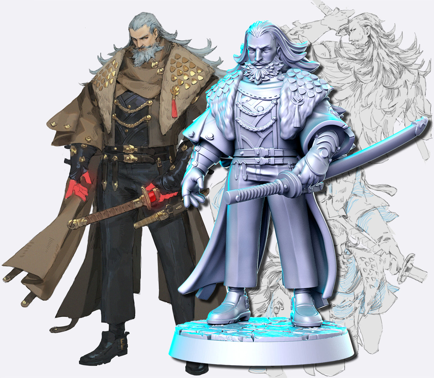 RN Estudio - Neokingdom #1 - General Male - DnD/TTRPG Figure/Miniature