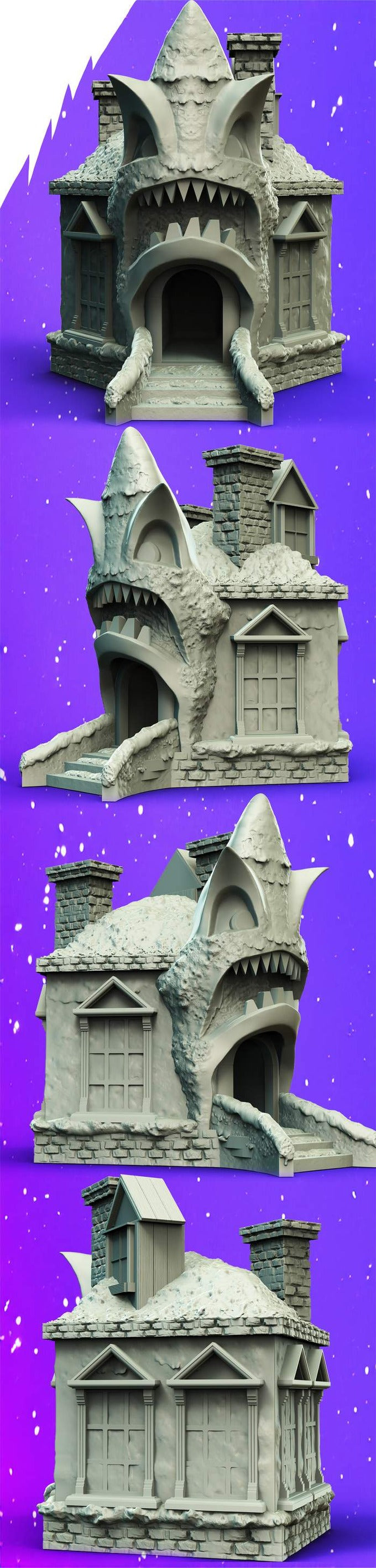 Slope3D - Snow Monster Dice Tower - DnD/TTRPG/Roleplaying/Wargames