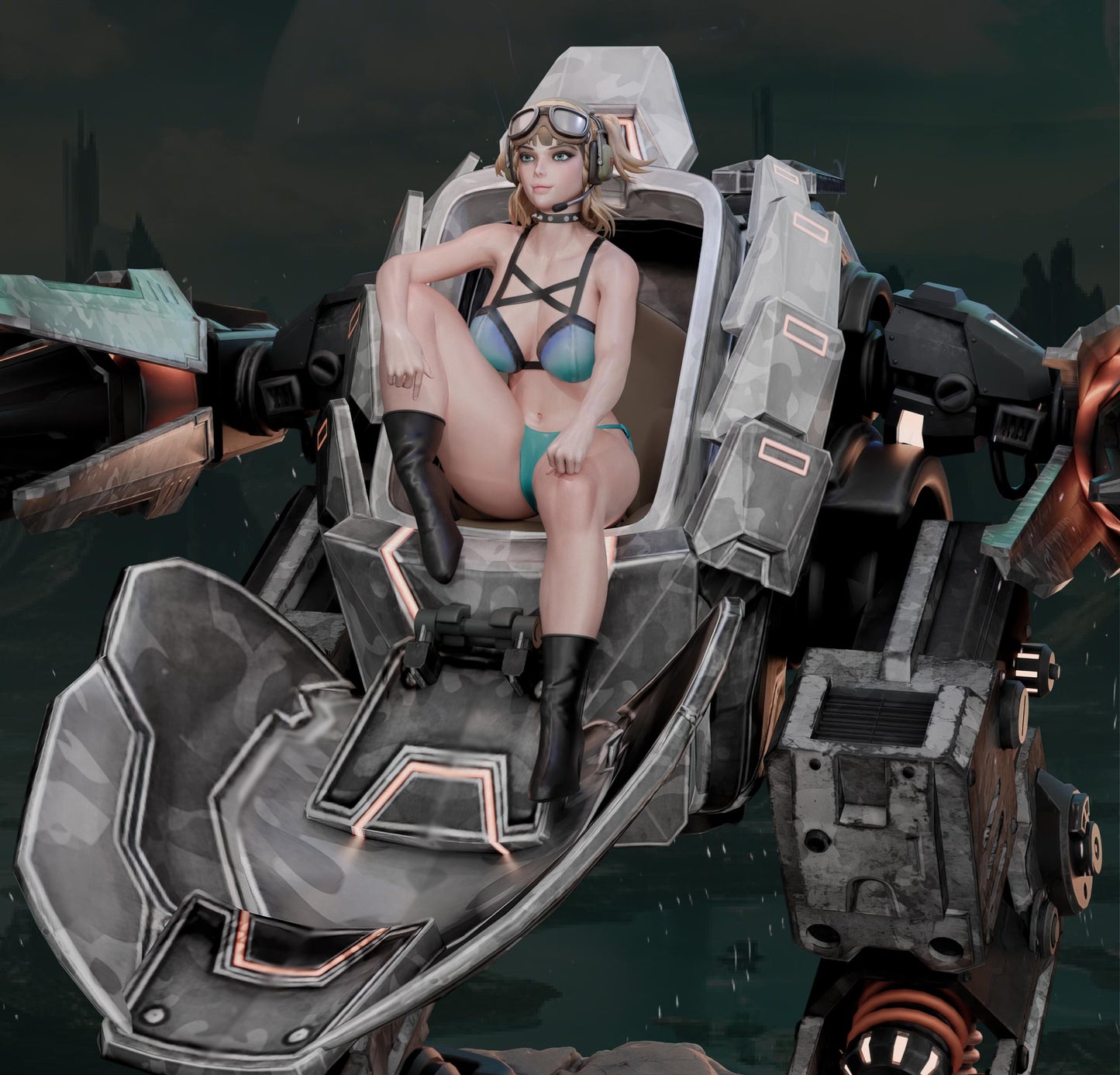 AMCM Studios - Nova Striker - 32/75mm Pin Up/Figure/Model/Diorama - Helios3DPrinting