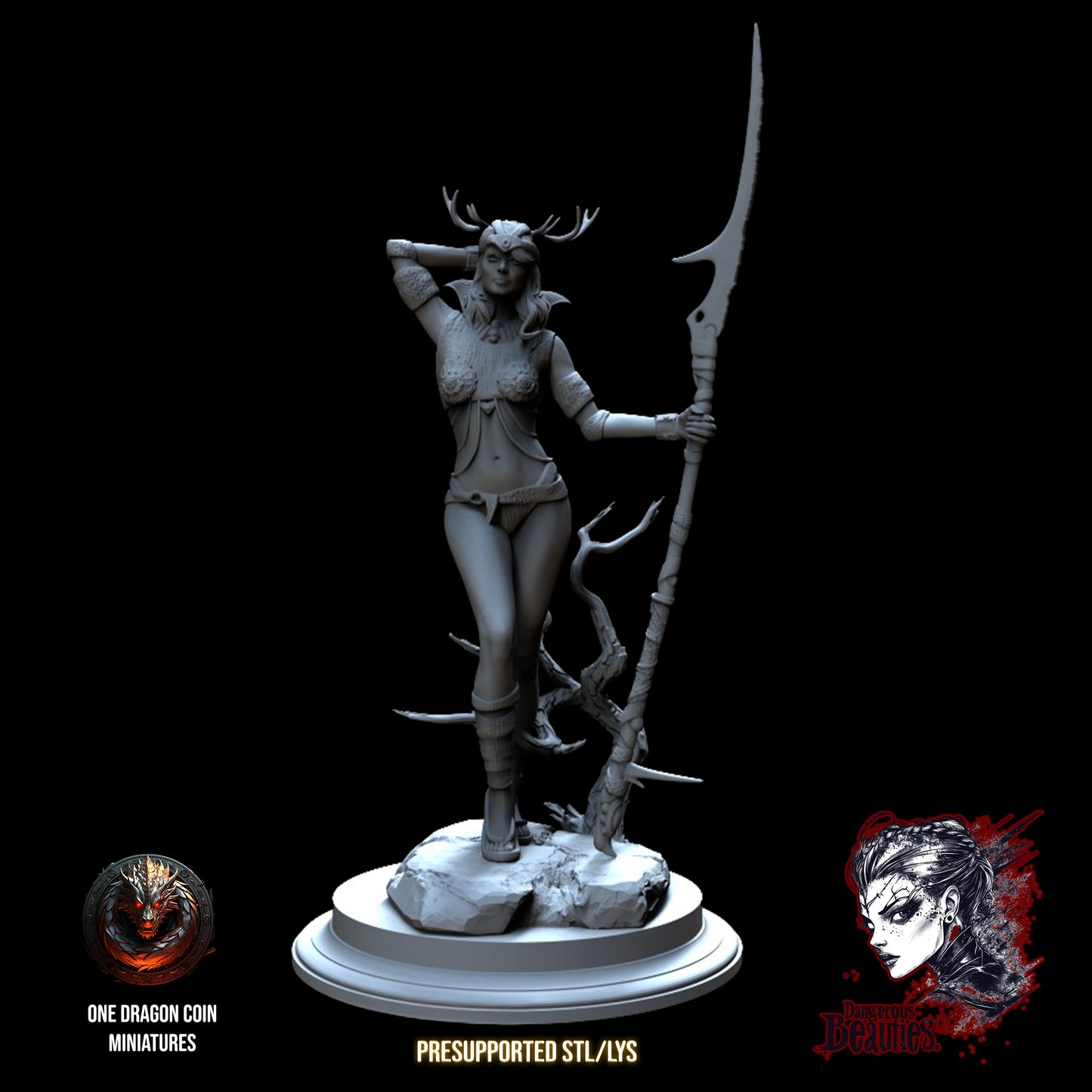 One Dragon Coin - Laila, Druidess - DnD/TTRPG Figure/Miniature