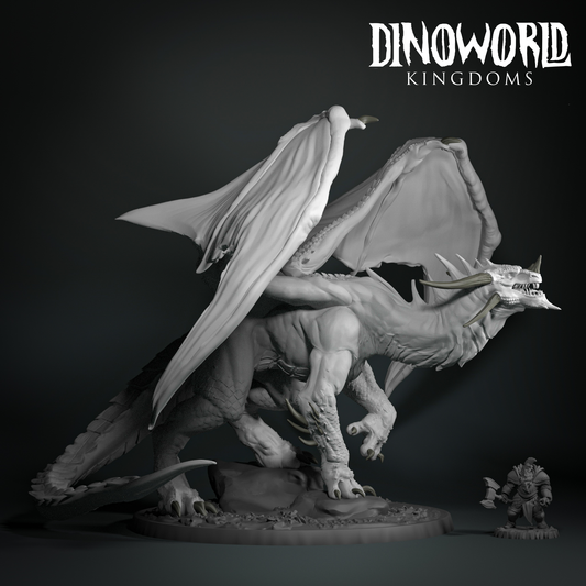 Dinoworld - Orks - Blue Dragon - DnD/Pathfinder/TTRPG Figure Miniature