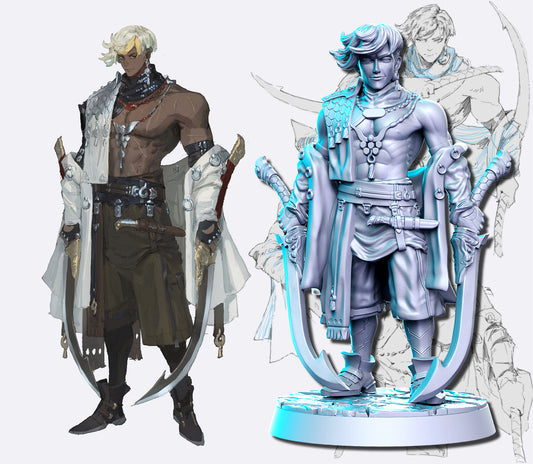 RN Estudio - Neokingdom #1 - Dual Swordsman - DnD/TTRPG Figure/Miniature
