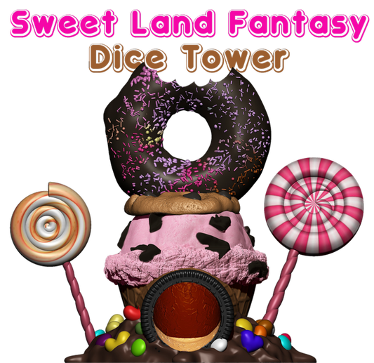 Slope3D - Sweetland Dice Tower - DnD/TTRPG/Roleplaying/Wargames