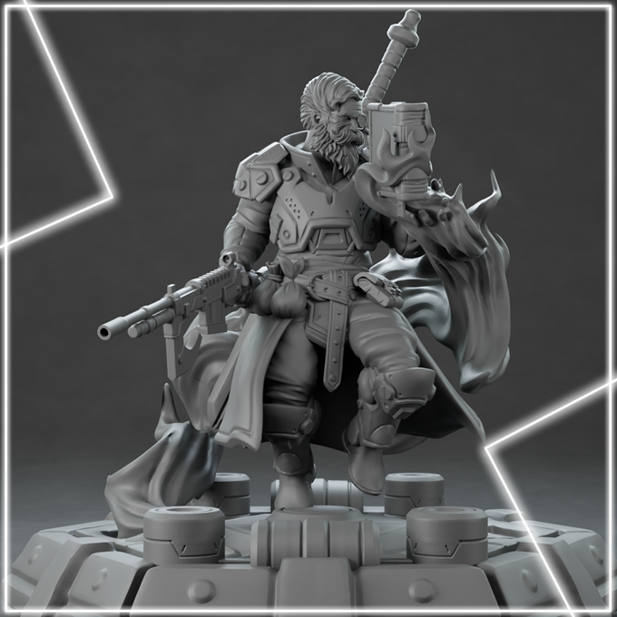 Brayan Nafarrate - Technomancer #3 - 3 Poses - DnD/TTRPG Figure/Miniature