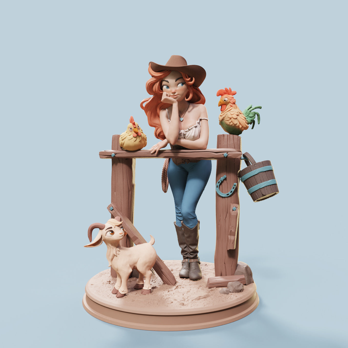 Female Miniatures - Nerissa - 4 Poses - 32/75mm Pin Up/Figure/Figurine/Diorama - Helios3DPrinting