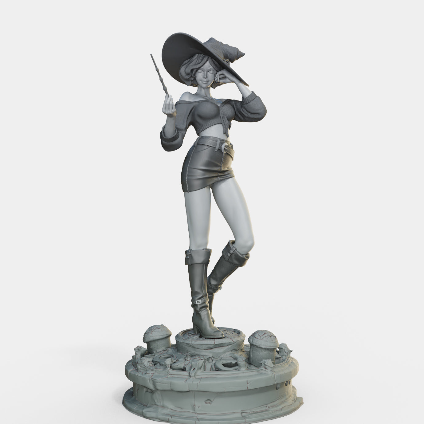 Female Miniatures - Bloodbound Witches - Marica - 32/75/120mm Pin Up/Figure/Figurine/Diorama - Helios3DPrinting