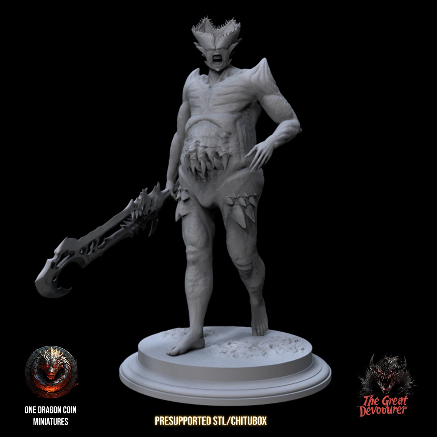 One Dragon Coin - Devouring Demon Abominations - DnD/TTRPG Figure/Miniature