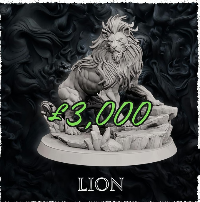 Forged Path - Tokugawa Guardians - Lion - DnD/Pathfinder/TTRPG Figure