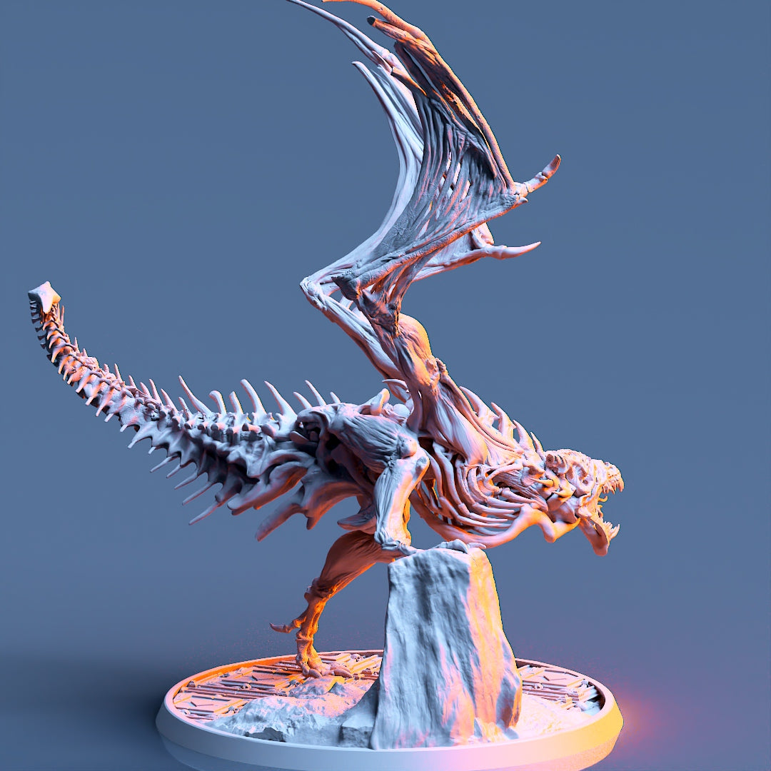 Printomancer - Undead Wyvern - DnD/TTRPG Figure/Miniature