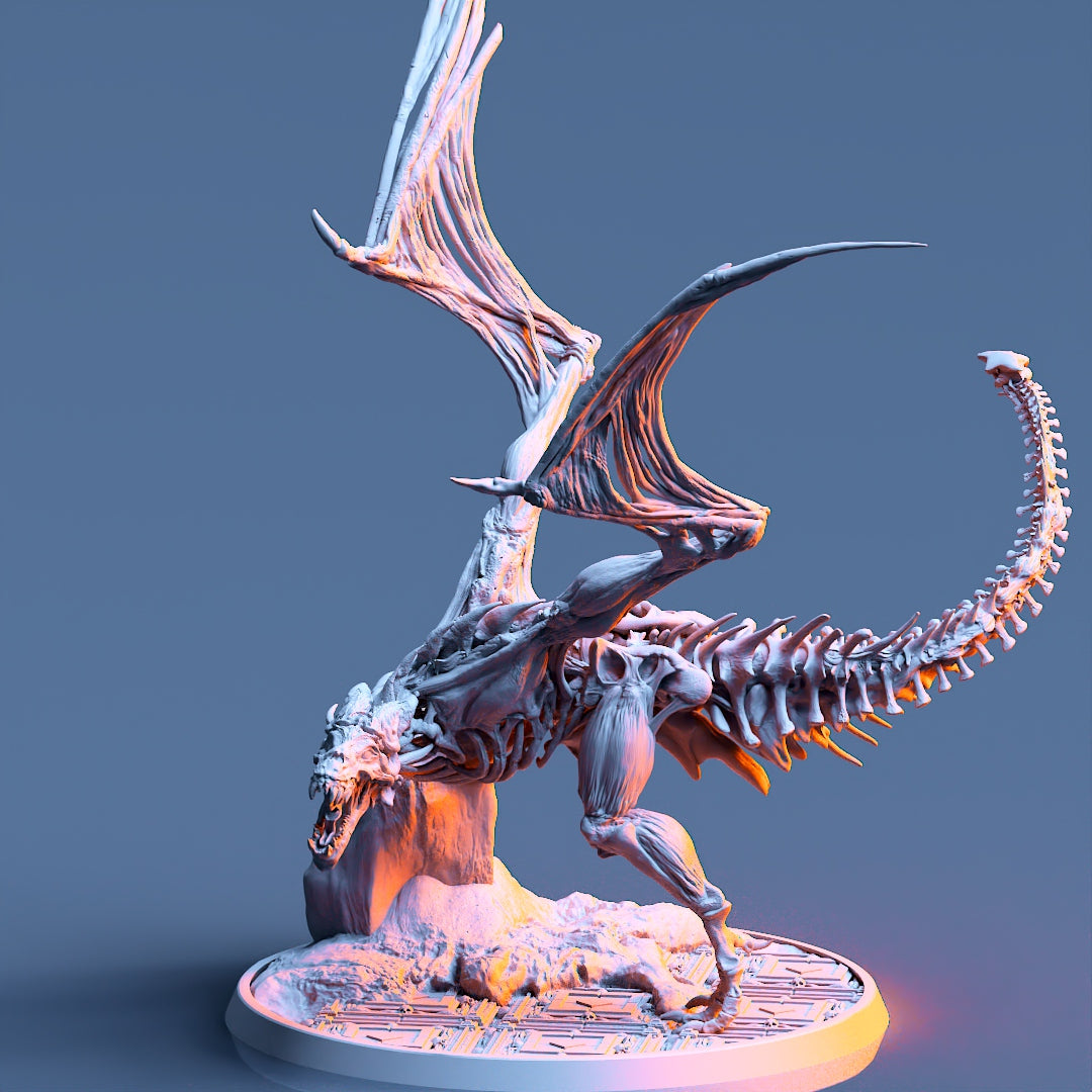 Printomancer - Undead Wyvern - DnD/TTRPG Figure/Miniature