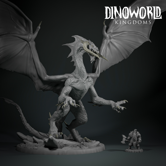 Dinoworld - Orks - Black Dragon - DnD/Pathfinder/TTRPG Figure Miniature