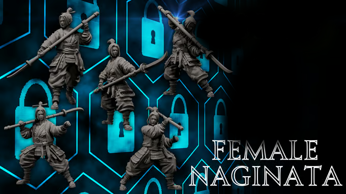 Forged Path - Tokugawa Ronin - Female Naginata - DnD/Pathfinder/TTRPG Figure