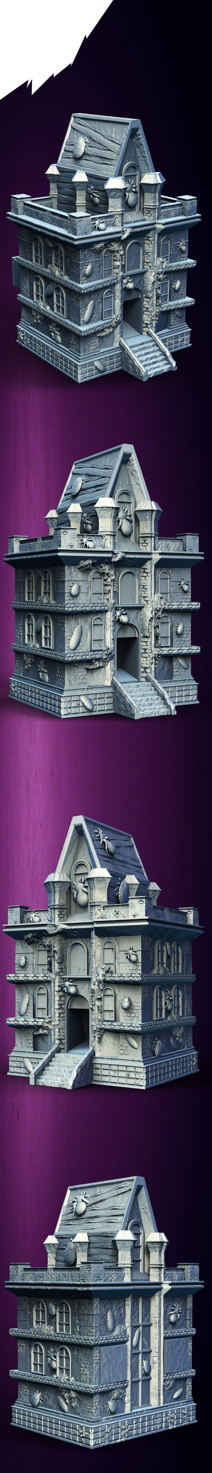 Slope3D - Infested Mansion Dice Tower - DnD/TTRPG/Roleplaying/Wargames
