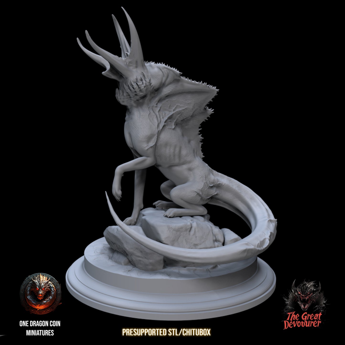 One Dragon Coin - Devouring Demon Hounds - DnD/TTRPG Figure/Miniature