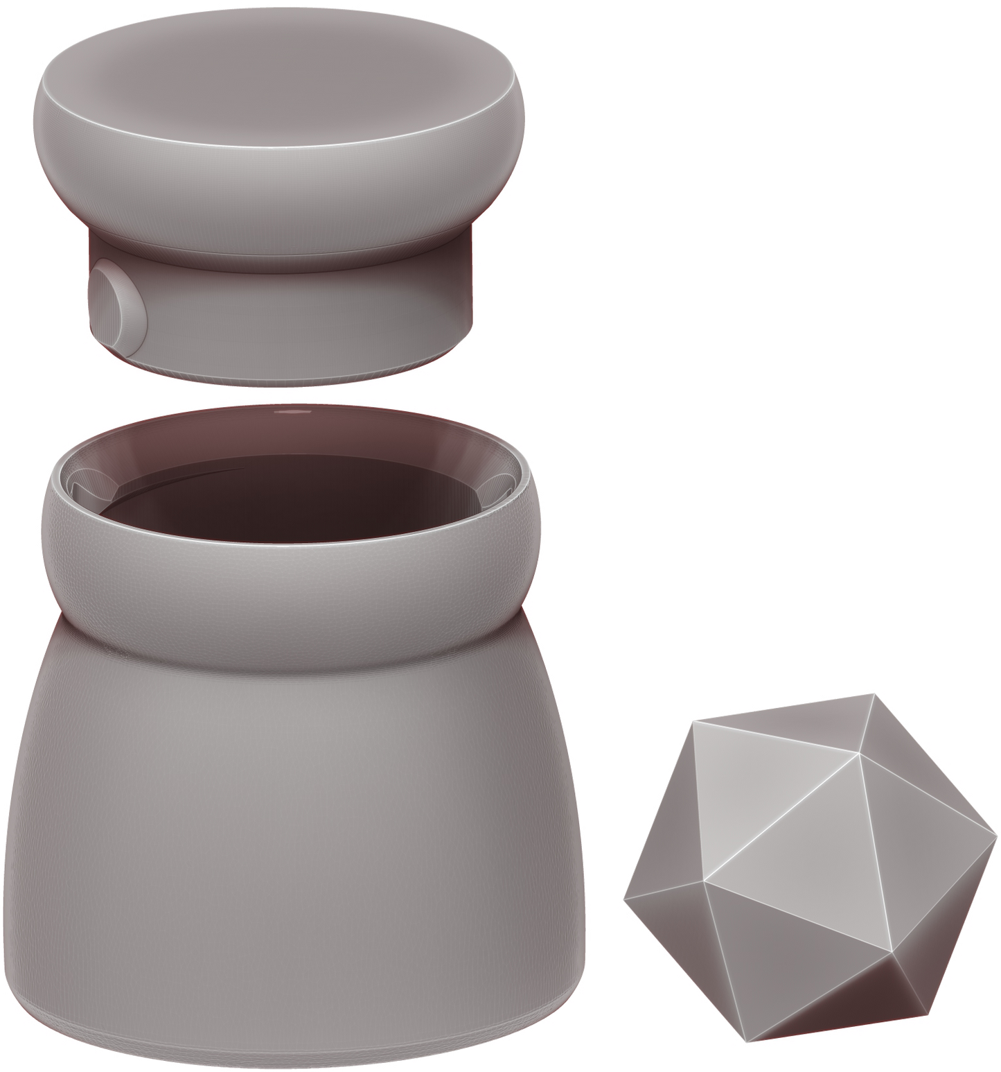 Ars Moriendi - Tiny Potions Dice Holder - Ink Pot - DnD/TTRPG/Roleplaying/Wargames - Helios3DPrinting