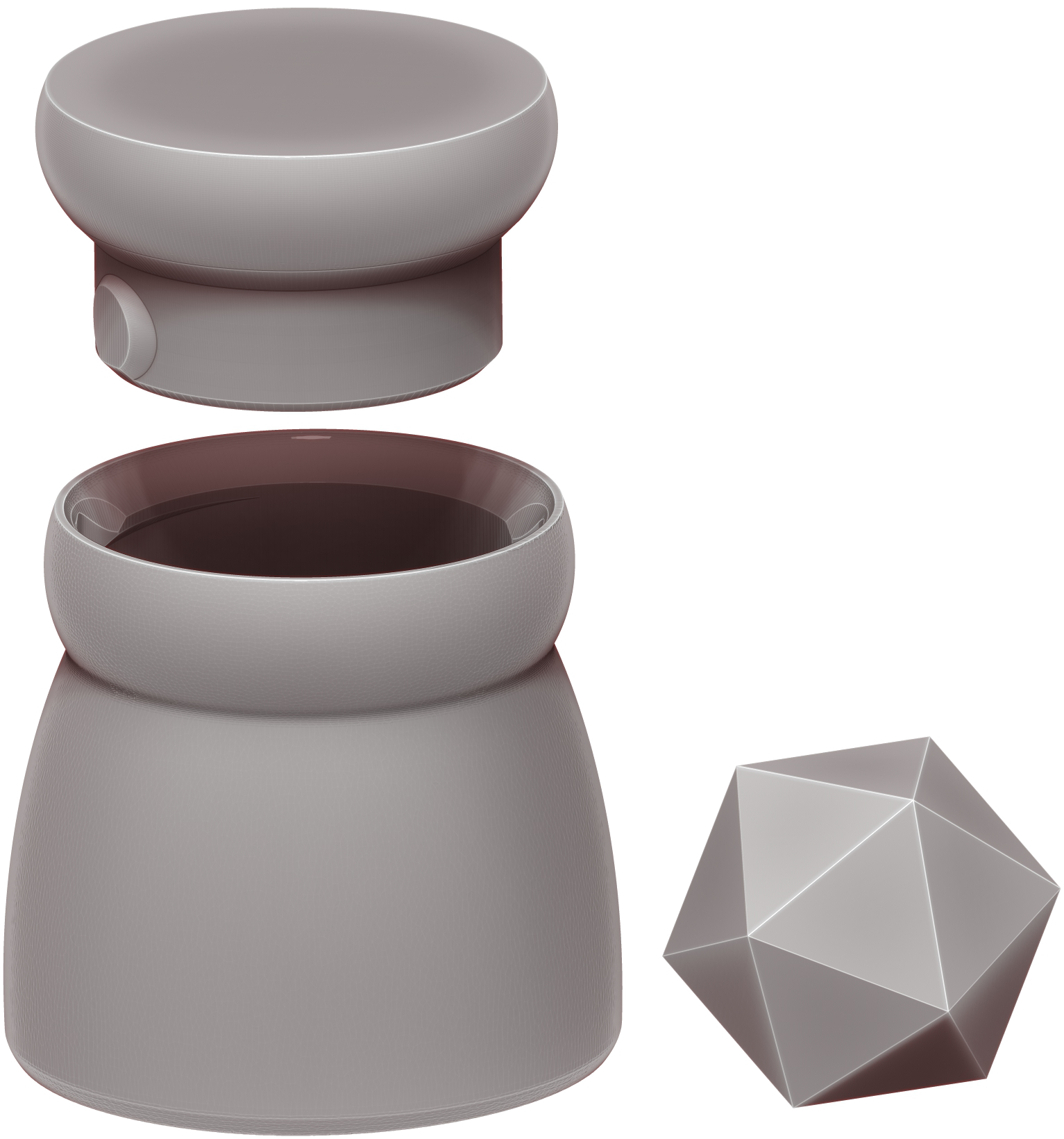 Ars Moriendi - Tiny Potions Dice Holder - Ink Pot - DnD/TTRPG/Roleplaying/Wargames - Helios3DPrinting