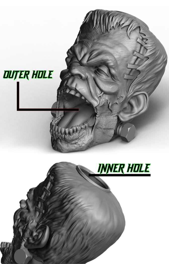 Slope3D - Frankenstein Head Dice Tower - DnD/TTRPG/Roleplaying/Wargames