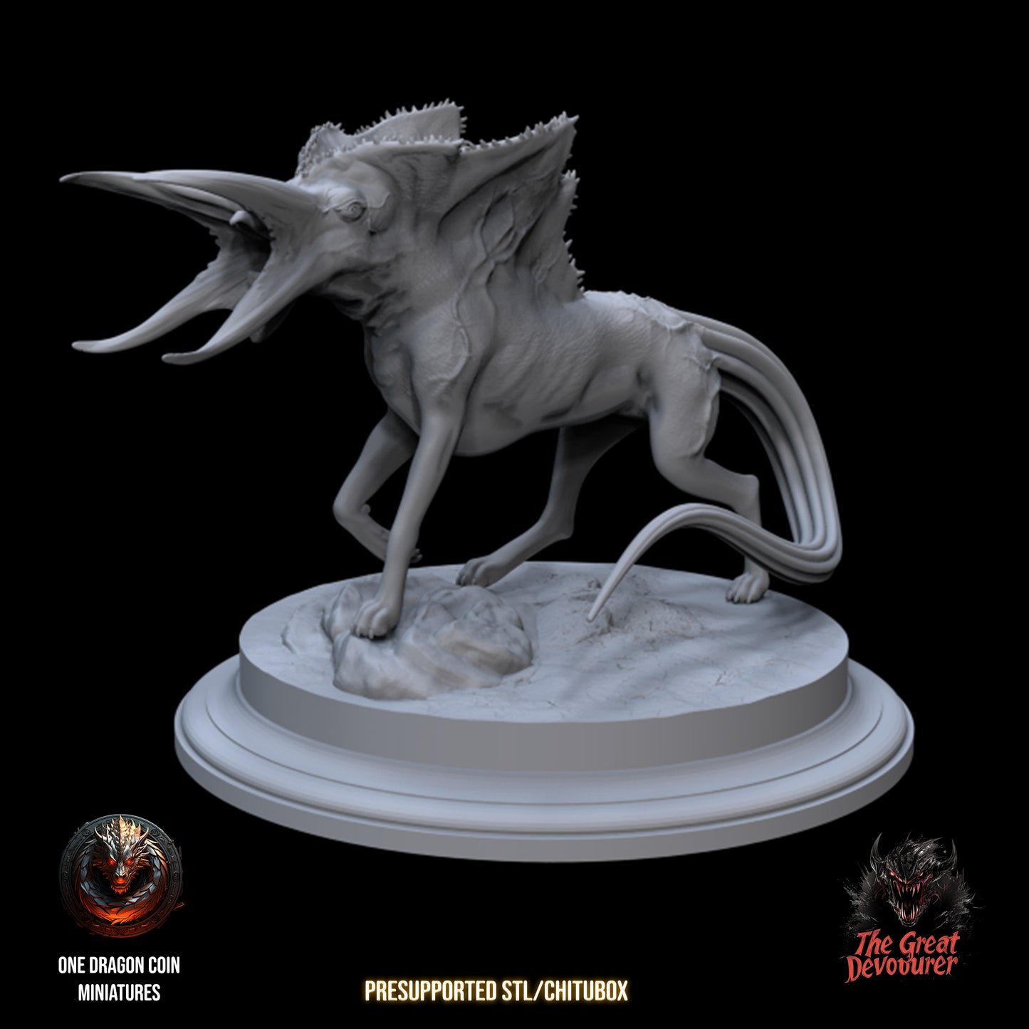 One Dragon Coin - Devouring Demon Hounds - DnD/TTRPG Figure/Miniature