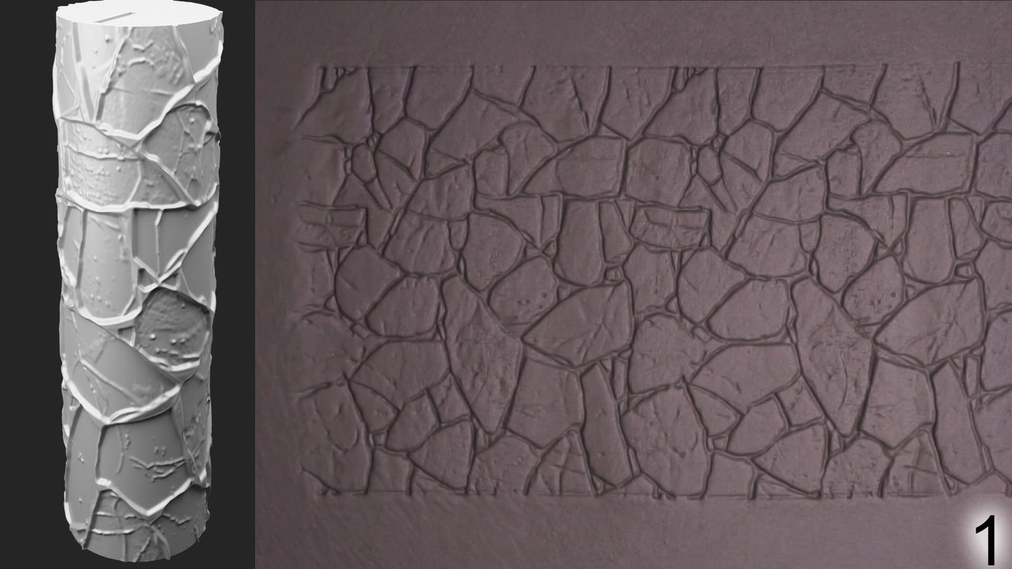 Jorrit - Texture Rollers #14 - Clay Roller for Scenery/TTRPG/Pottery Embossing