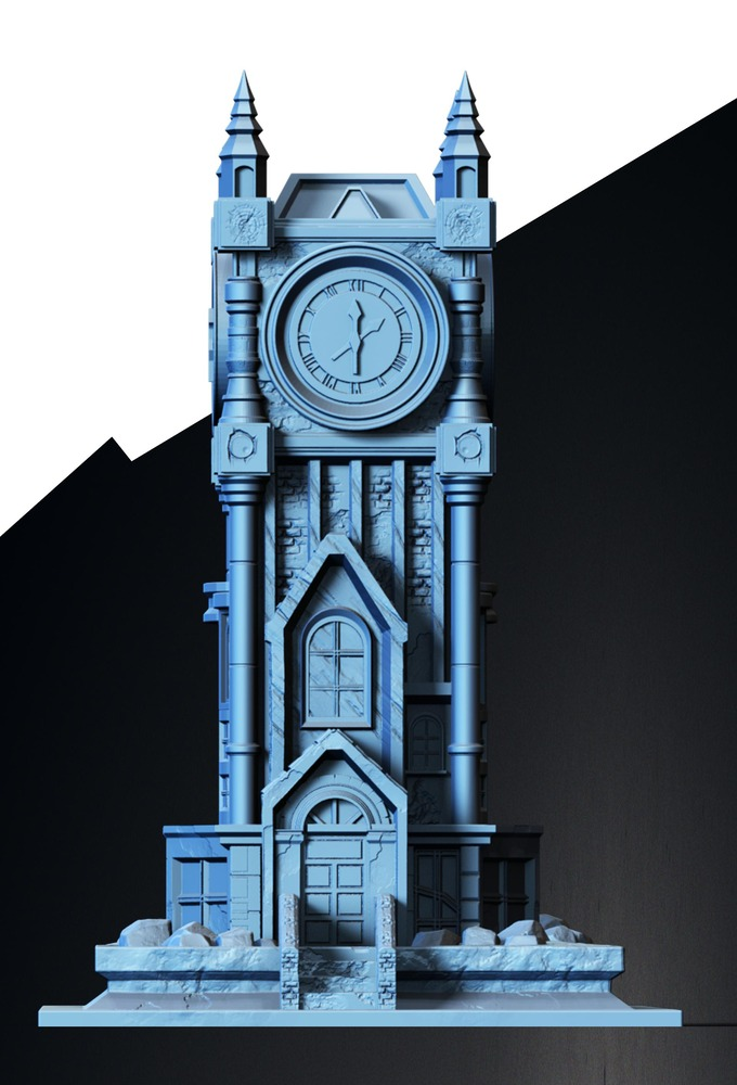 Slope3D - Clocktower (Horror) Dice Tower - DnD/TTRPG/Roleplaying/Wargames