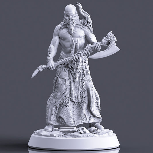 Printomancer - Boneflesh Necrowarrior - 32/75mm Pin Up/Figure/Model/Diorama