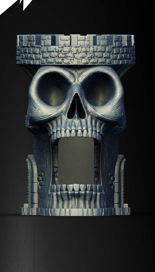 Slope3D - Royal Skull (Rook) Dice Tower - DnD/TTRPG/Roleplaying/Wargames