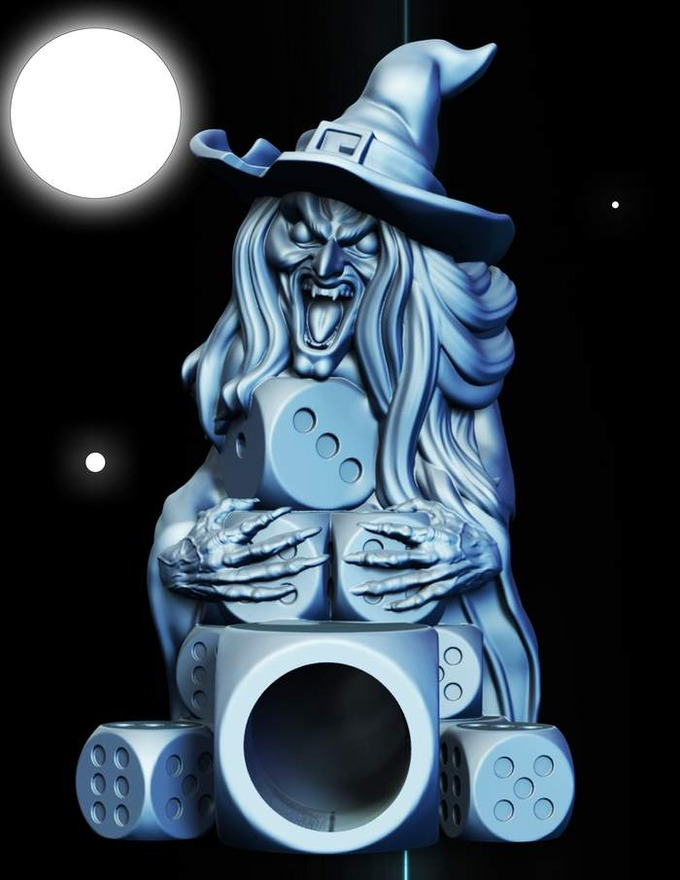 Slope3D - Witch (Enigma) Dice Tower - DnD/TTRPG/Roleplaying/Wargames