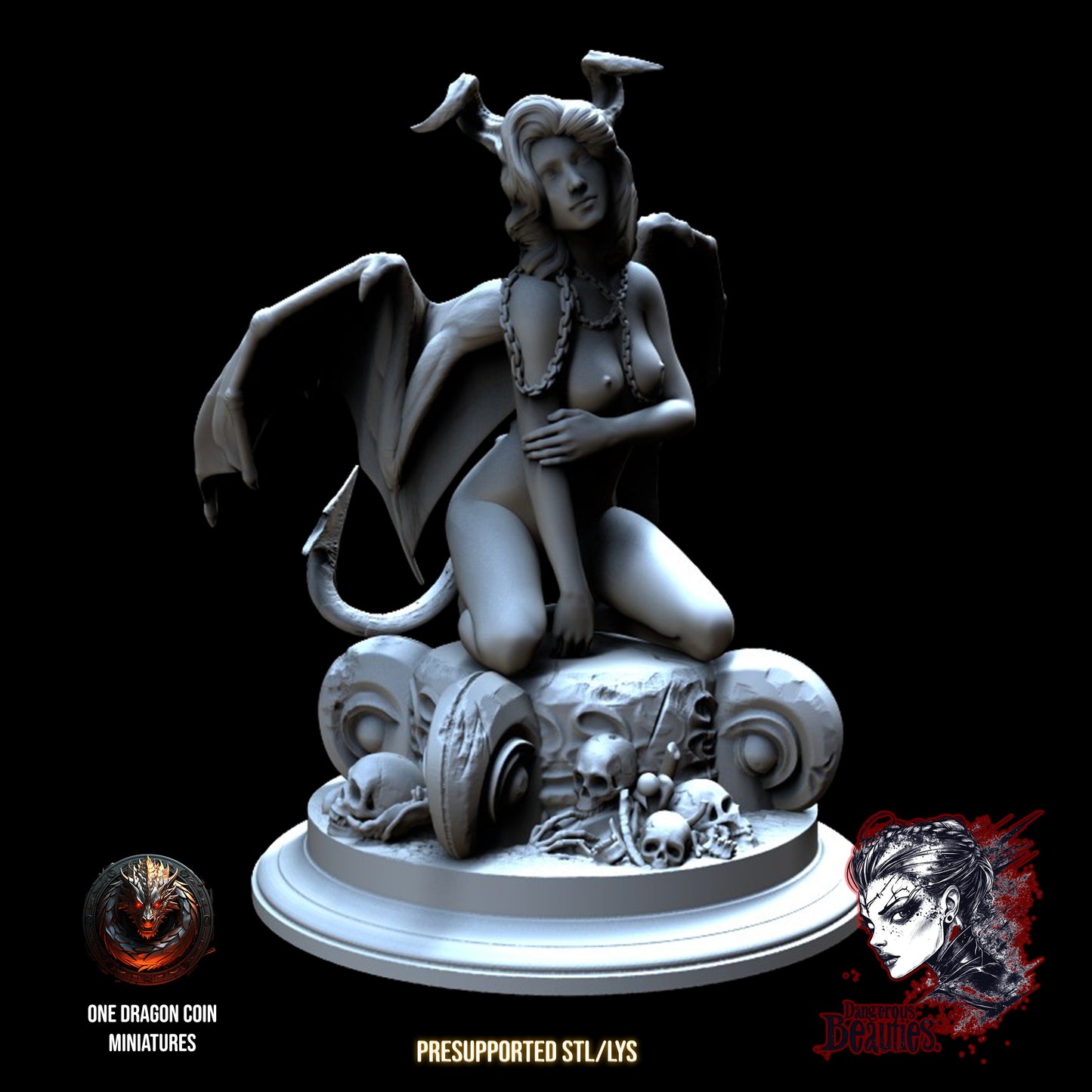 One Dragon Coin - Meleen, Succubus - DnD/TTRPG Figure/Miniature