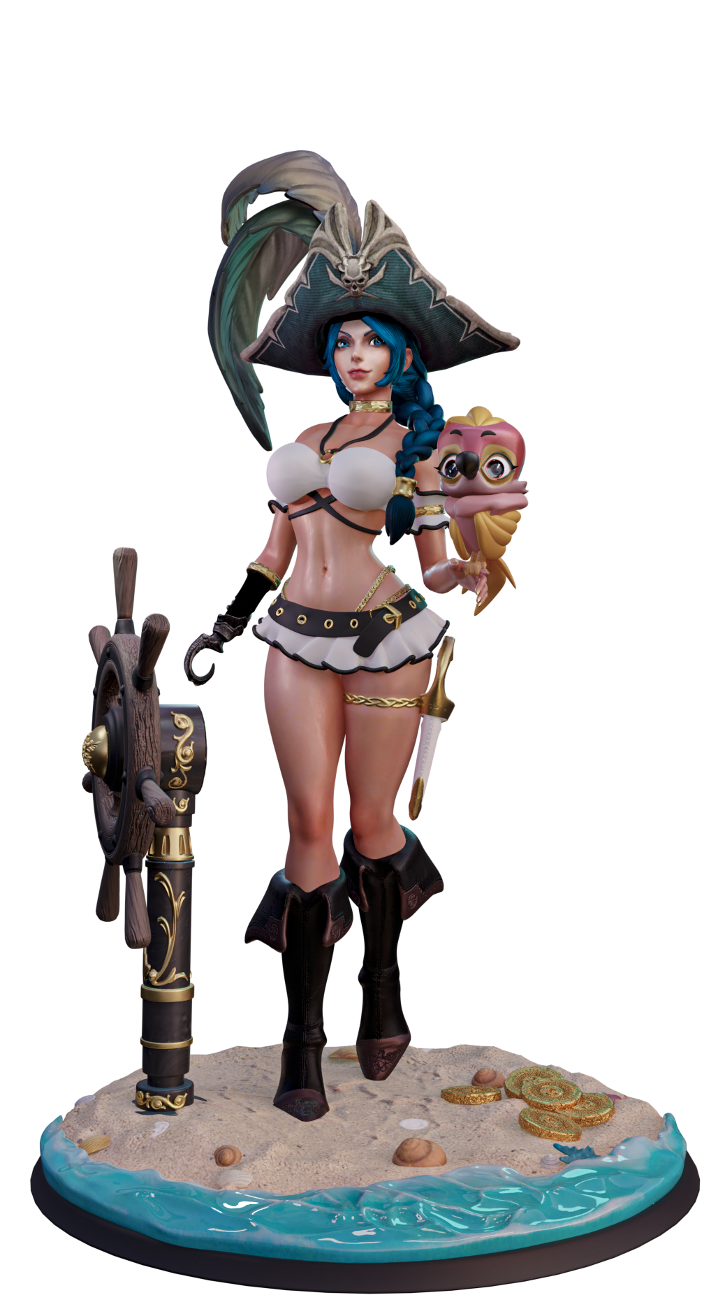 AMCM Studios - Aurora Goldheart - 32/75mm Pin Up/Figure/Model/Diorama - Helios3DPrinting