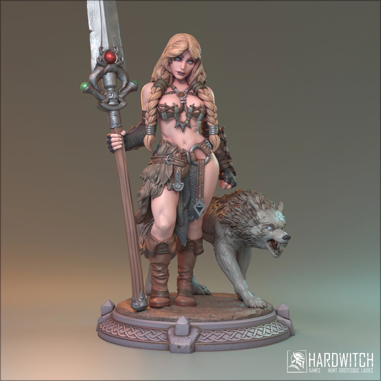 MythRealms - Night Wolf Tribe - Alva Thurd - 32/75/100mm Pin Up/Figure/Model/Diorama