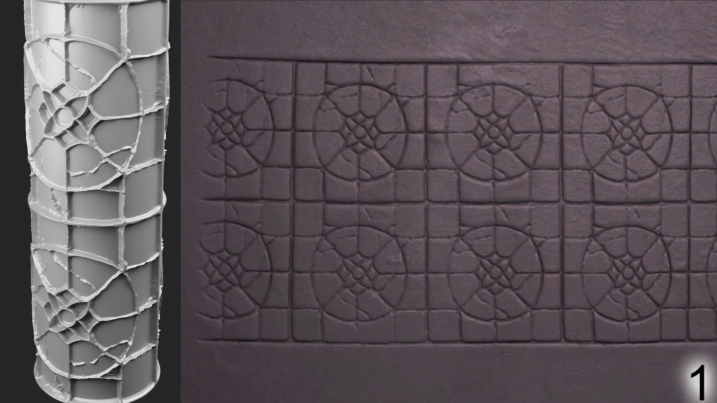 Jorrit - Texture Rollers #22 - Clay Roller for Scenery/TTRPG/Pottery Embossing