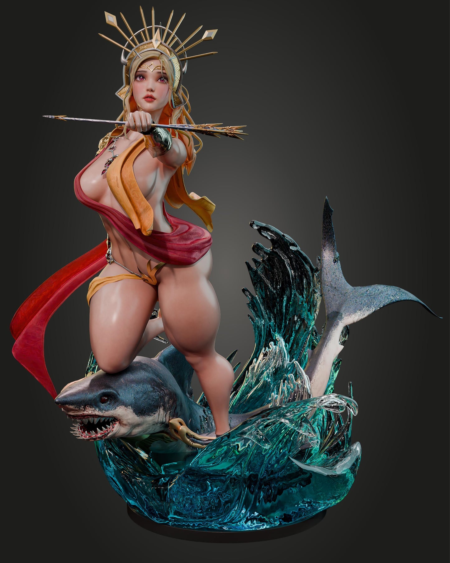 AMCM Studios - Selene Wavewalker - 32/75mm Pin Up/Figure/Model/Diorama - Helios3DPrinting