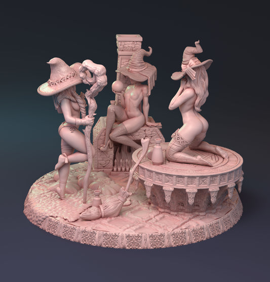 42studio - Witches of Lionila Diorama - 75mm Pin Up/Figure/Model/Diorama - Helios3DPrinting