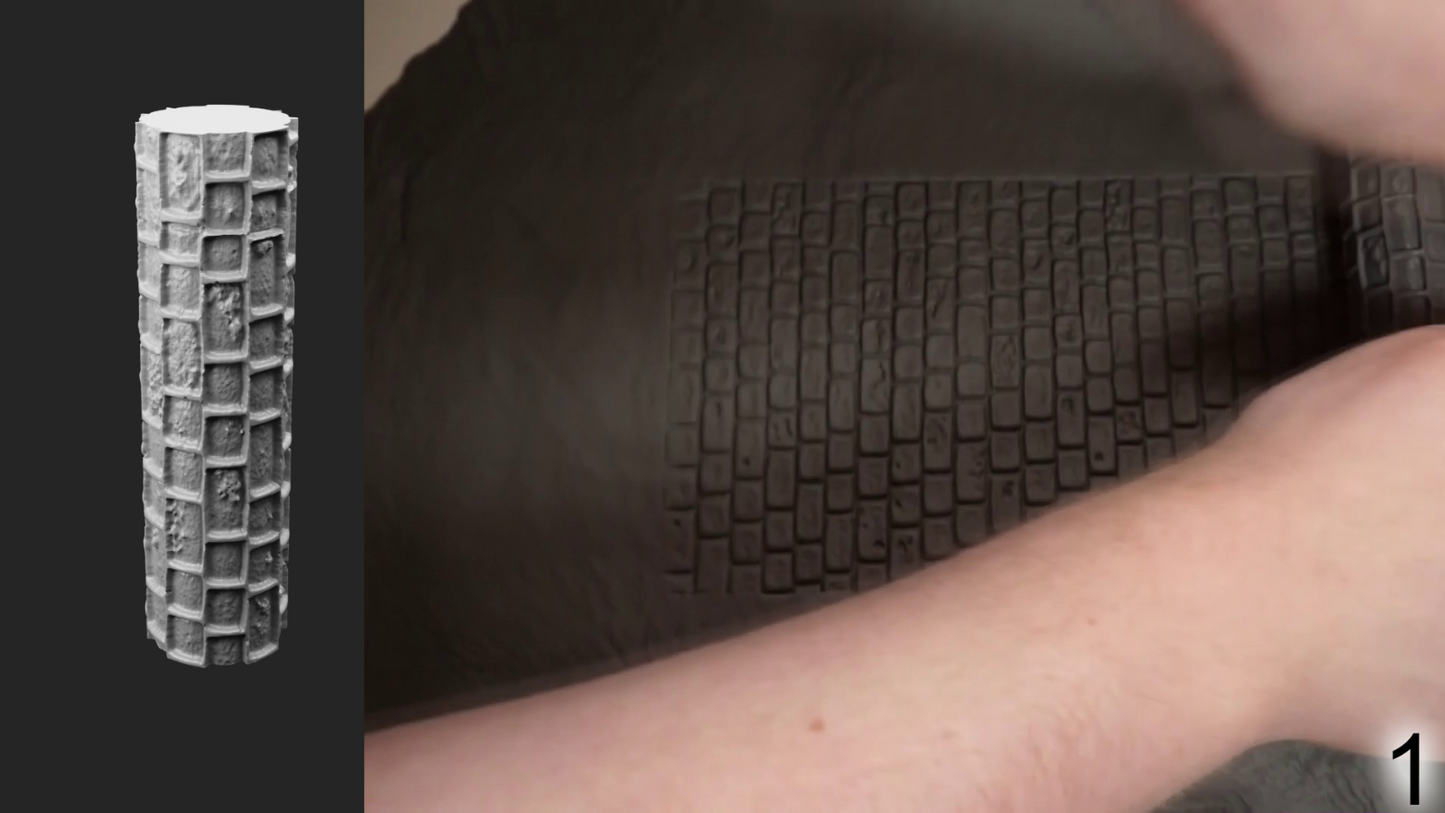 Jorrit - Texture Rollers #01 - Clay Roller for Scenery/TTRPG/Pottery Embossing