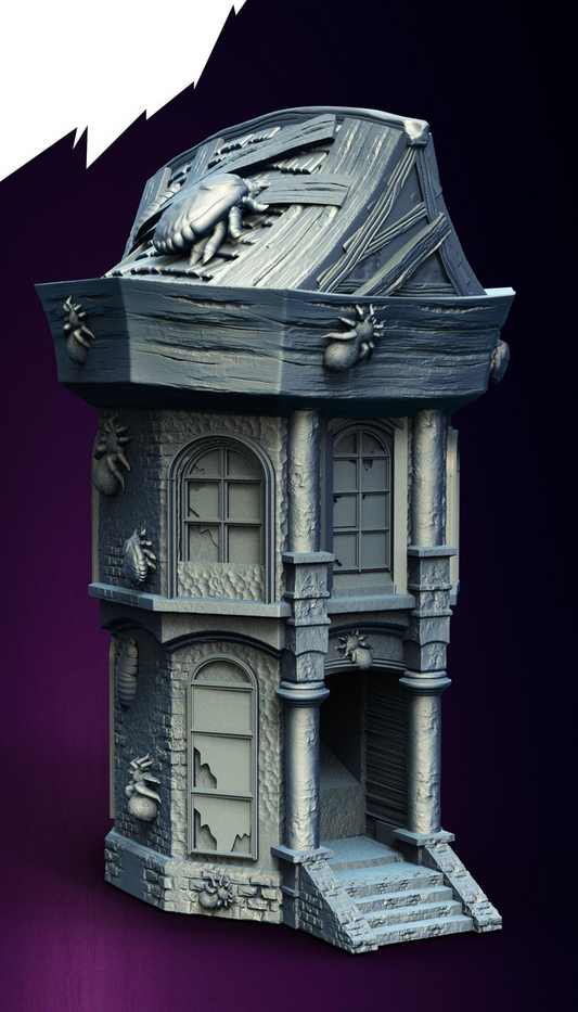 Slope3D - Infested Library Dice Tower - DnD/TTRPG/Roleplaying/Wargames