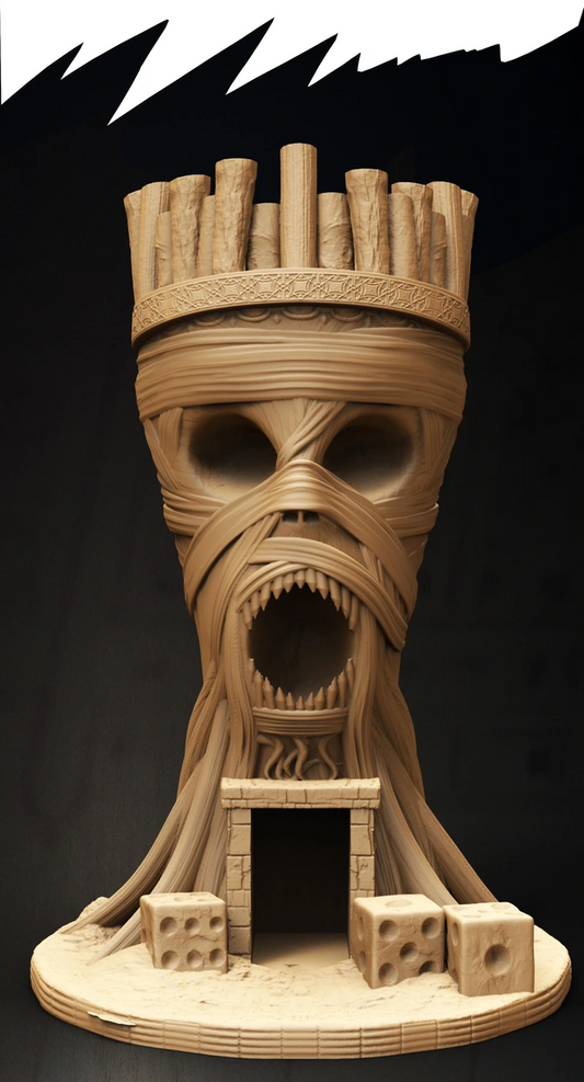 Slope3D - Mummy (Root) Dice Tower - DnD/TTRPG/Roleplaying/Wargames