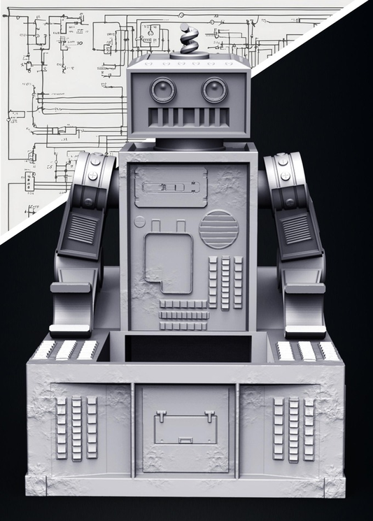 Slope3D - Robot (RustyBModel9) Dice Tower - DnD/TTRPG/Roleplaying/Wargames