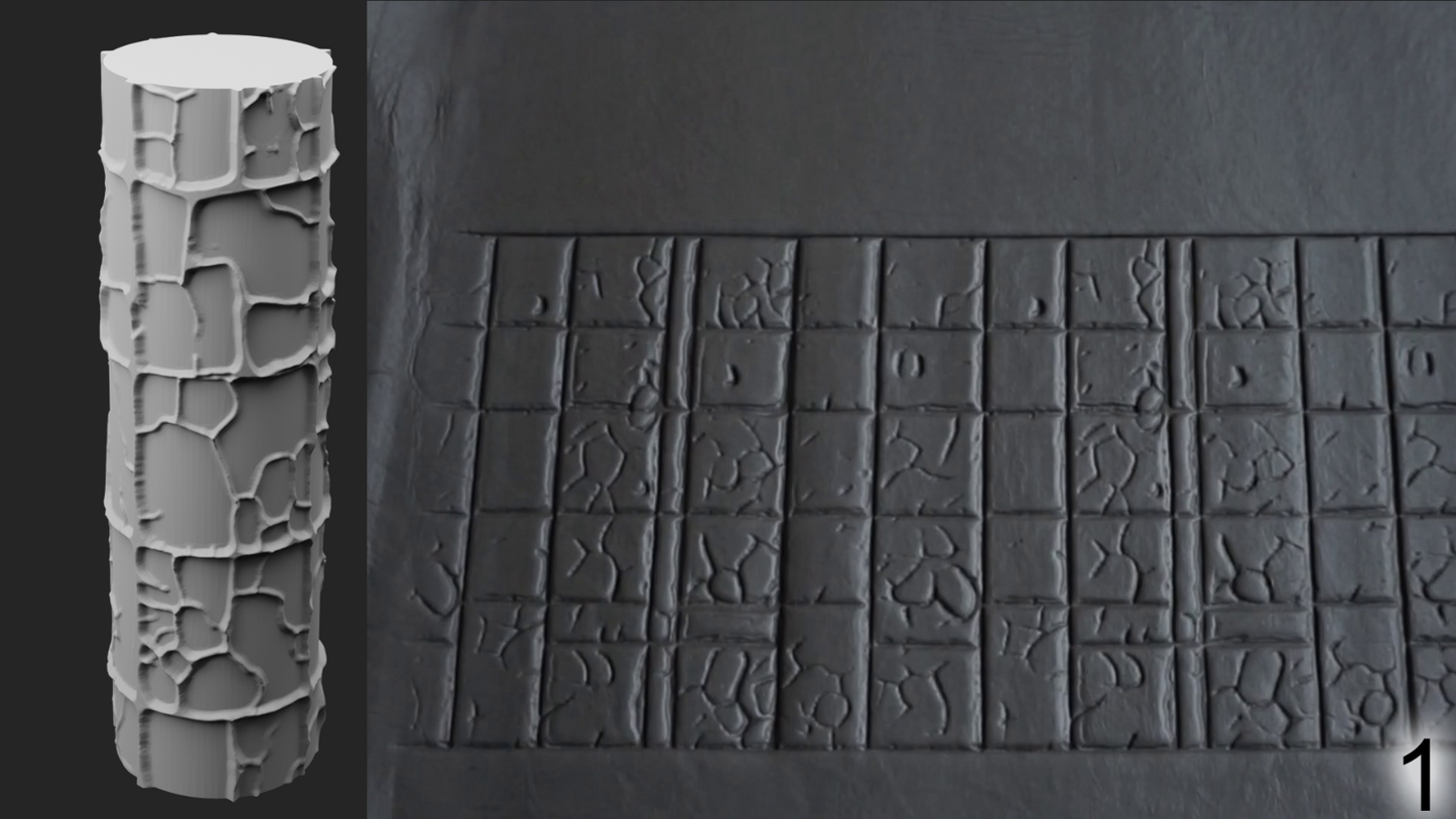 Jorrit - Texture Rollers #04 - Clay Roller for Scenery/TTRPG/Pottery Embossing