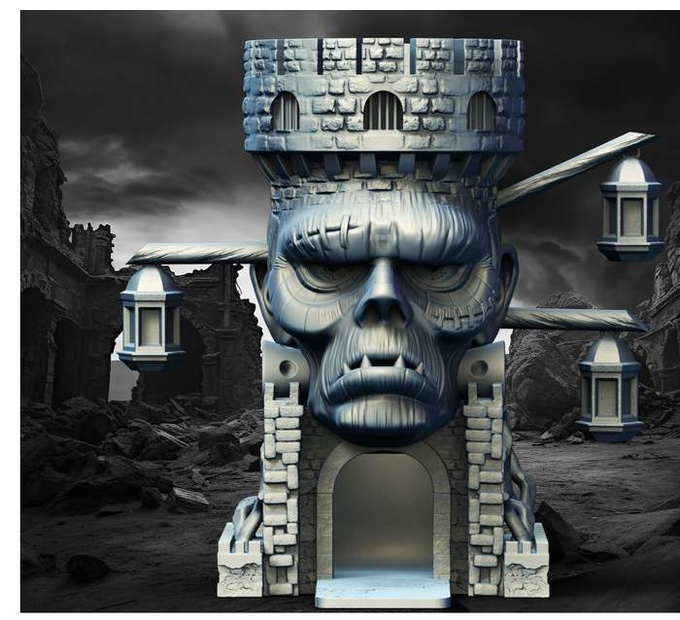 Slope3D - Frankenstein (Keep) Dice Tower - DnD/TTRPG/Roleplaying/Wargames